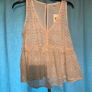 NWT off white Nordstrom peplum top