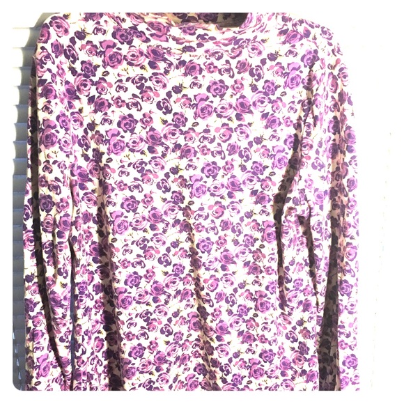 Laura Scott turtleneck floral / violet - Picture 1 of 2