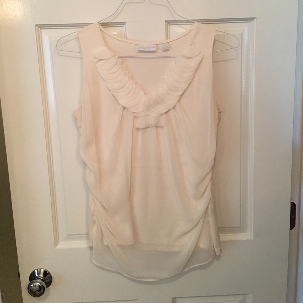 Cream sheer top