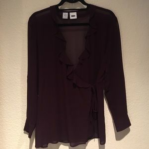 Sheer DKNY Wrap Top