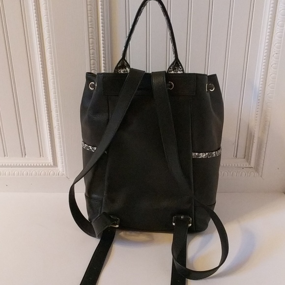 Cole Haan Buttery Leather Drawstring Backpack