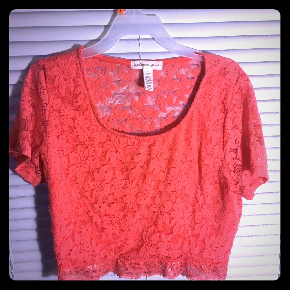 Coral crop top