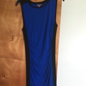 Vince Camuto Dress Blue Black Stretch NWOT