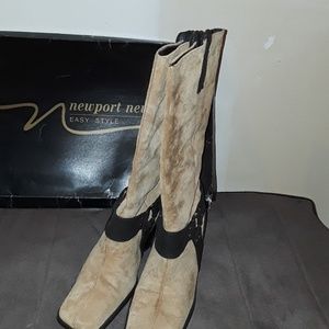 Suede western boots