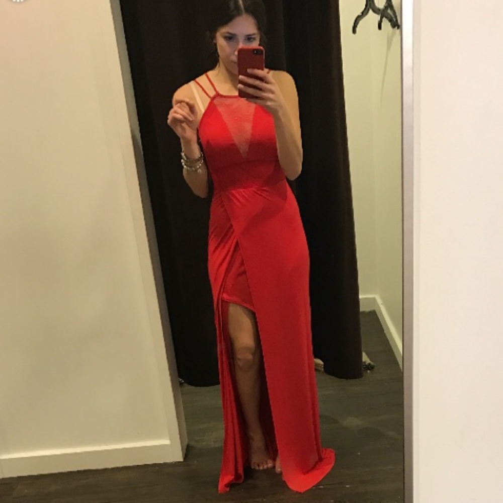 BCBGeneration red lace maxi