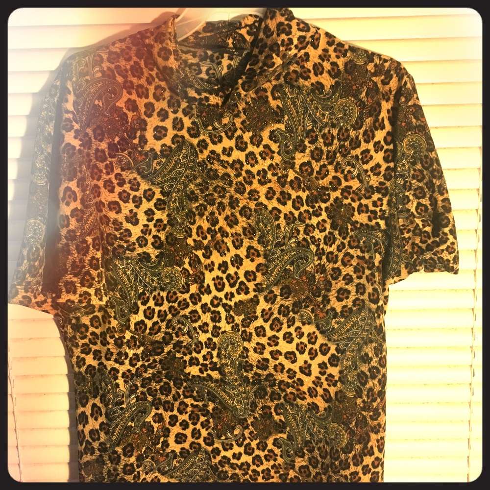 Leopard turtleneck