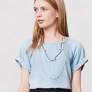 Anthropologie Cloth and Stone Chambray Tee