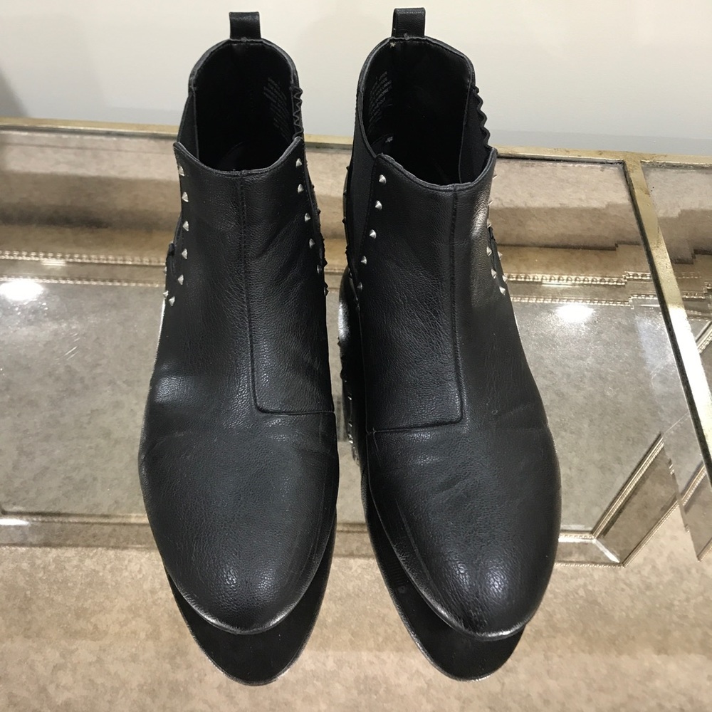 Studded flat booties