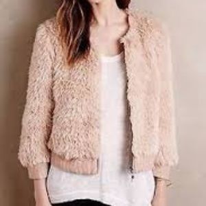 WORN ONCE - Blushed Faux-Fur Jacket Pink - Small
