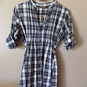 Plaid Button Down Dress