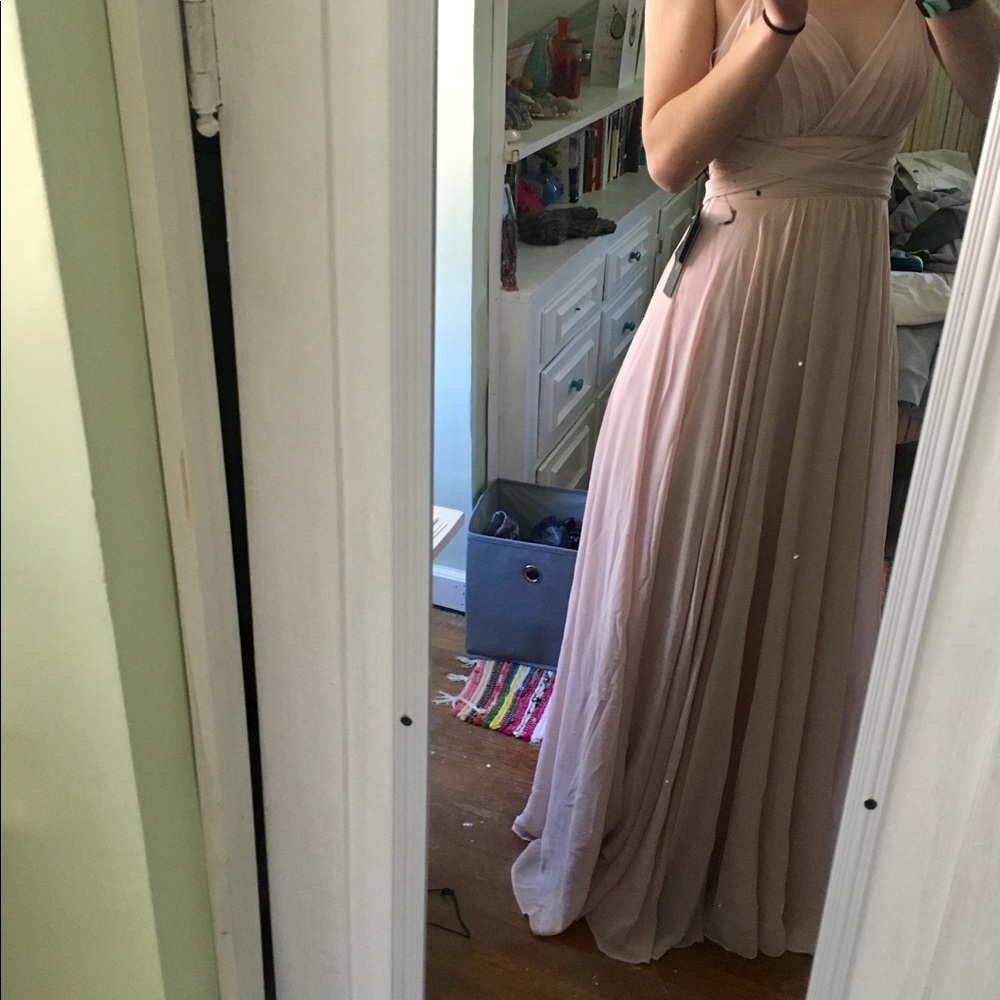Light pink prom dress