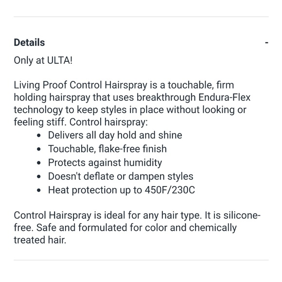 ❌ SOLD ❌ Living Proof Control Hairspray - Picture 8 of 8