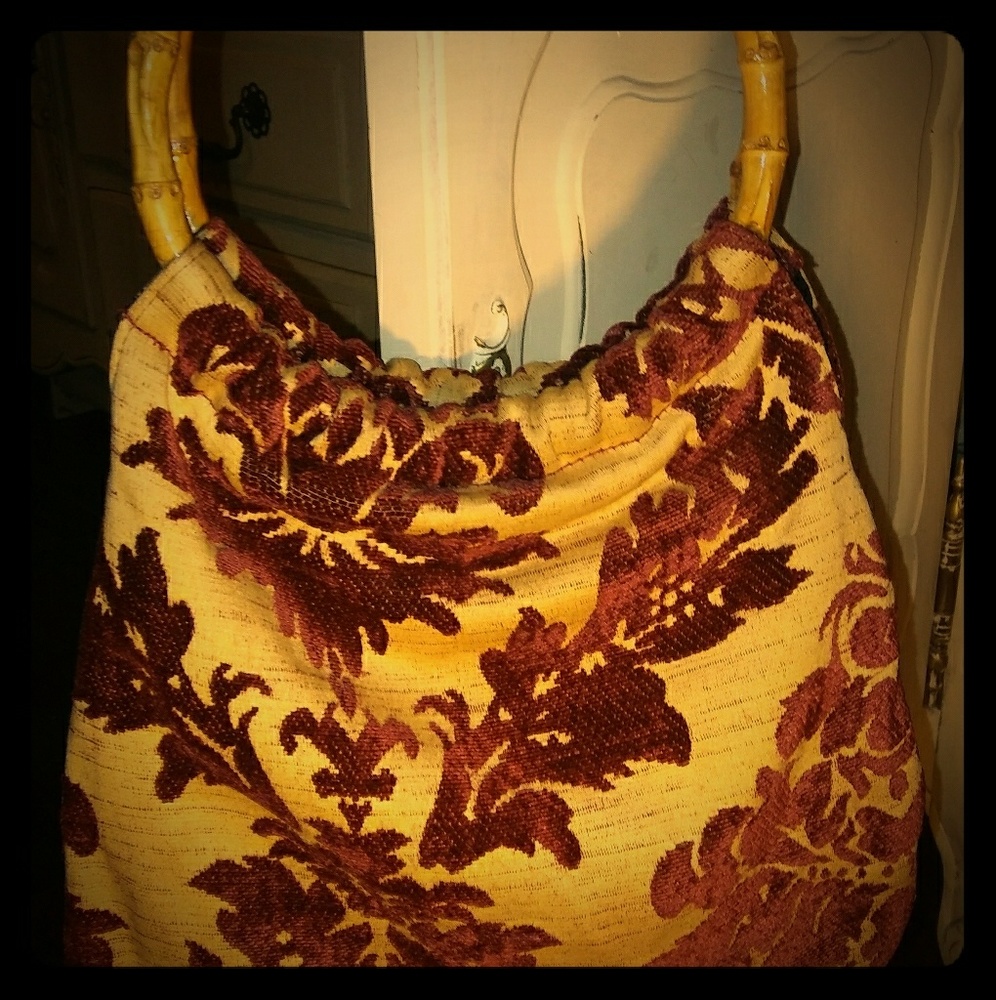 Damask Velour Purse