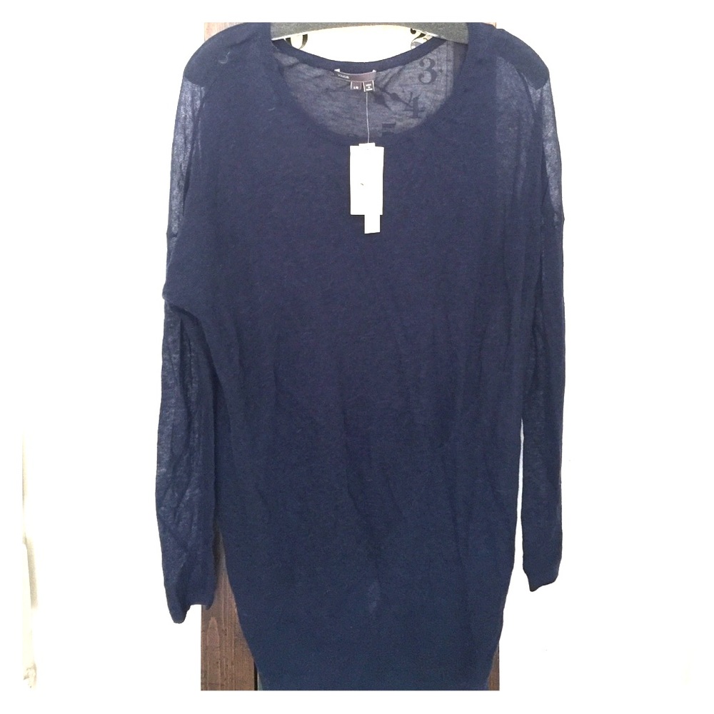 Vince Dark Blue Delicate Knit Sweater / L