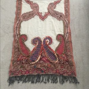 Beautiful handmade India wrap scarf ivory