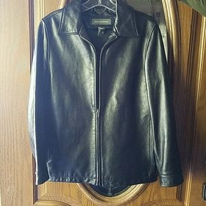 Banana republic black leather jacket.