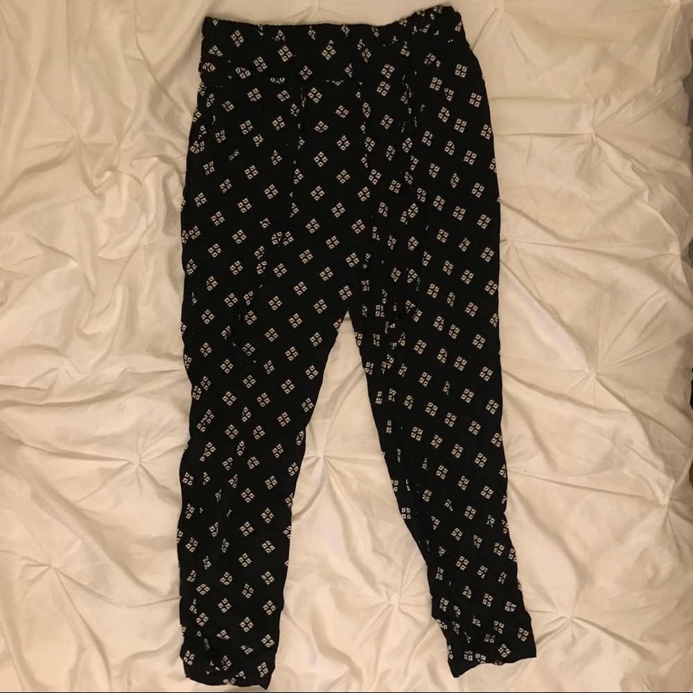Floral Tie Waist Pants