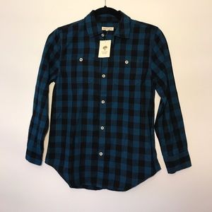 Tucker +Tate Herringbone Plaid Woven Shirt Medium