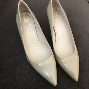 Vince Camuto Nude Patent Heels.