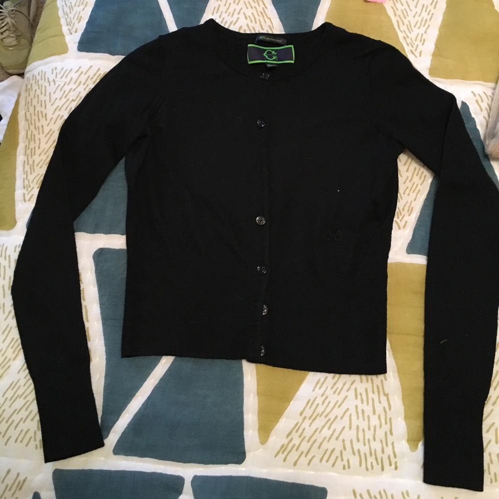 Cropped cardigan merino wool