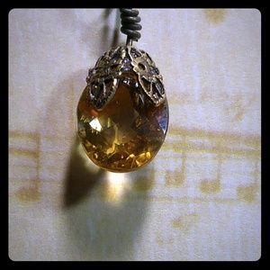 #0125 Golden Brazilian Topaz Pendant