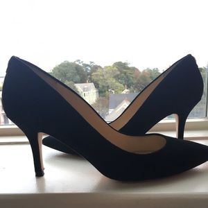 Ivanka Trump Black Suede 3” High Heels, Size 8.5