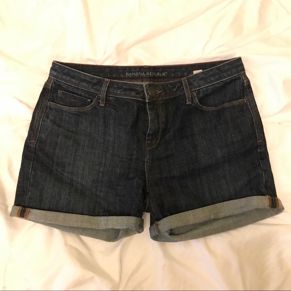 Cuff Hem Jean Shorts