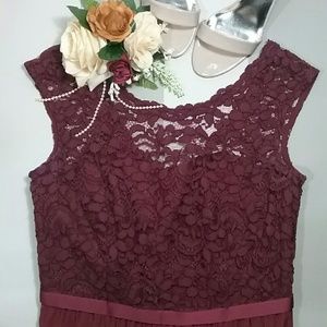 Davids Bridal Formal Dress (Wine) Size 10