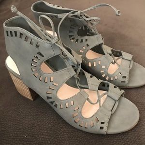 BP (Nordstroms brand) lace up heeled sandal.