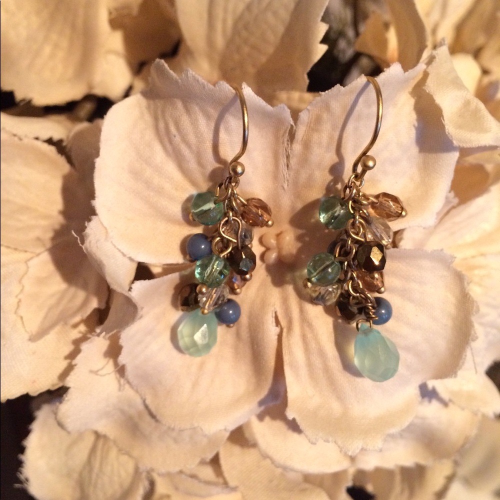 Beaded Cluster Earrings