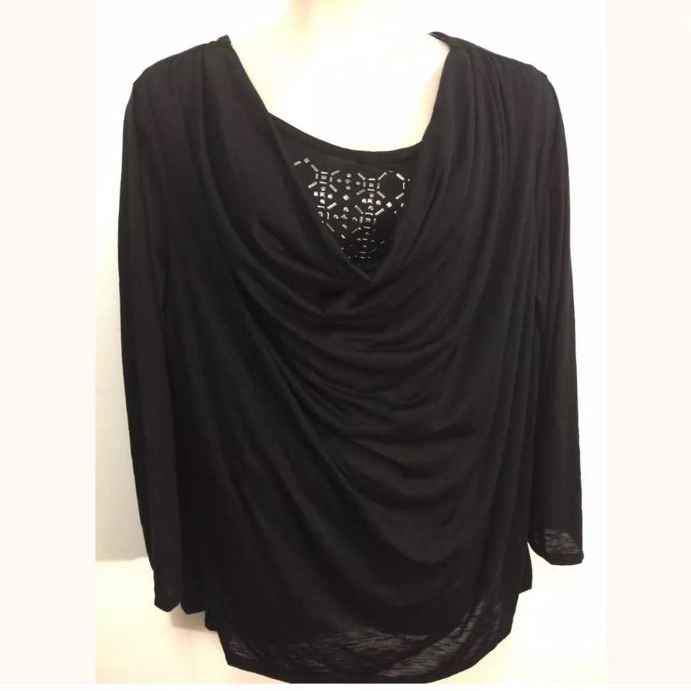 NEW Faded Glory Drape Neck Top.