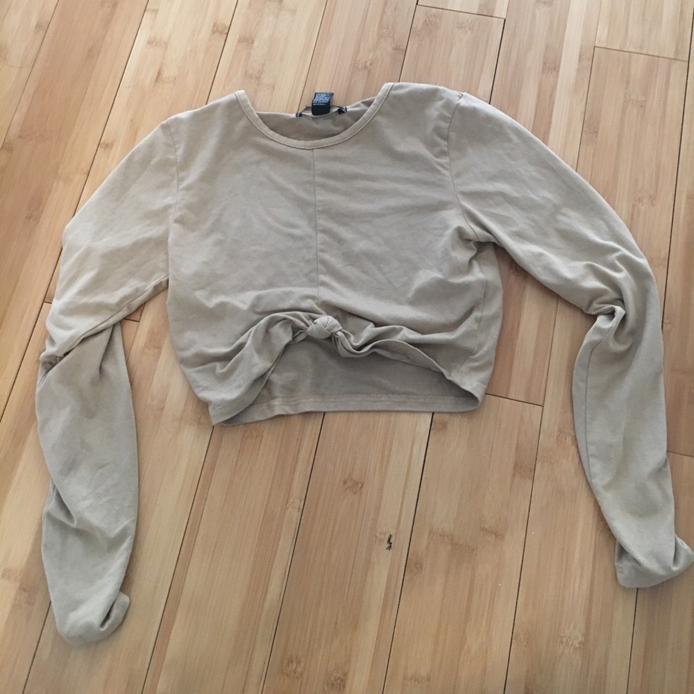 Suede crop top