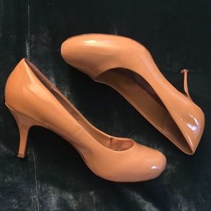 Nude platform heels