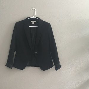 H&M Black One-button Blazer