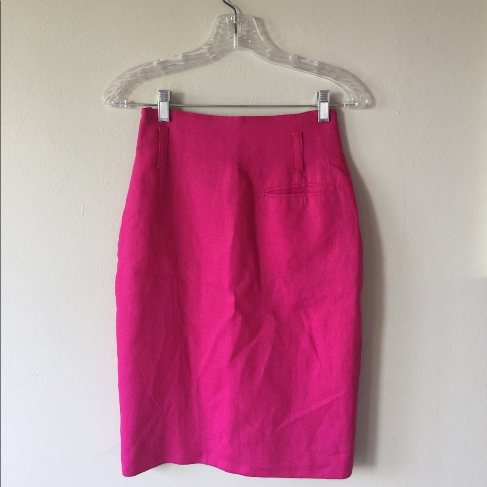 Magenta pink rose Irish linen and flax skirt. 🌺
