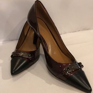 Patent leather Coach Bowery pumps