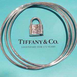 Authentic Tiffany & Co Rare Lock Bangle Bracelet