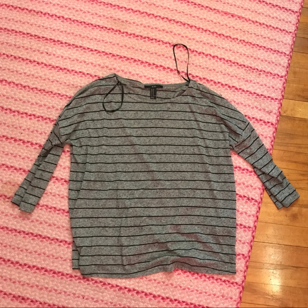 Grey striped top