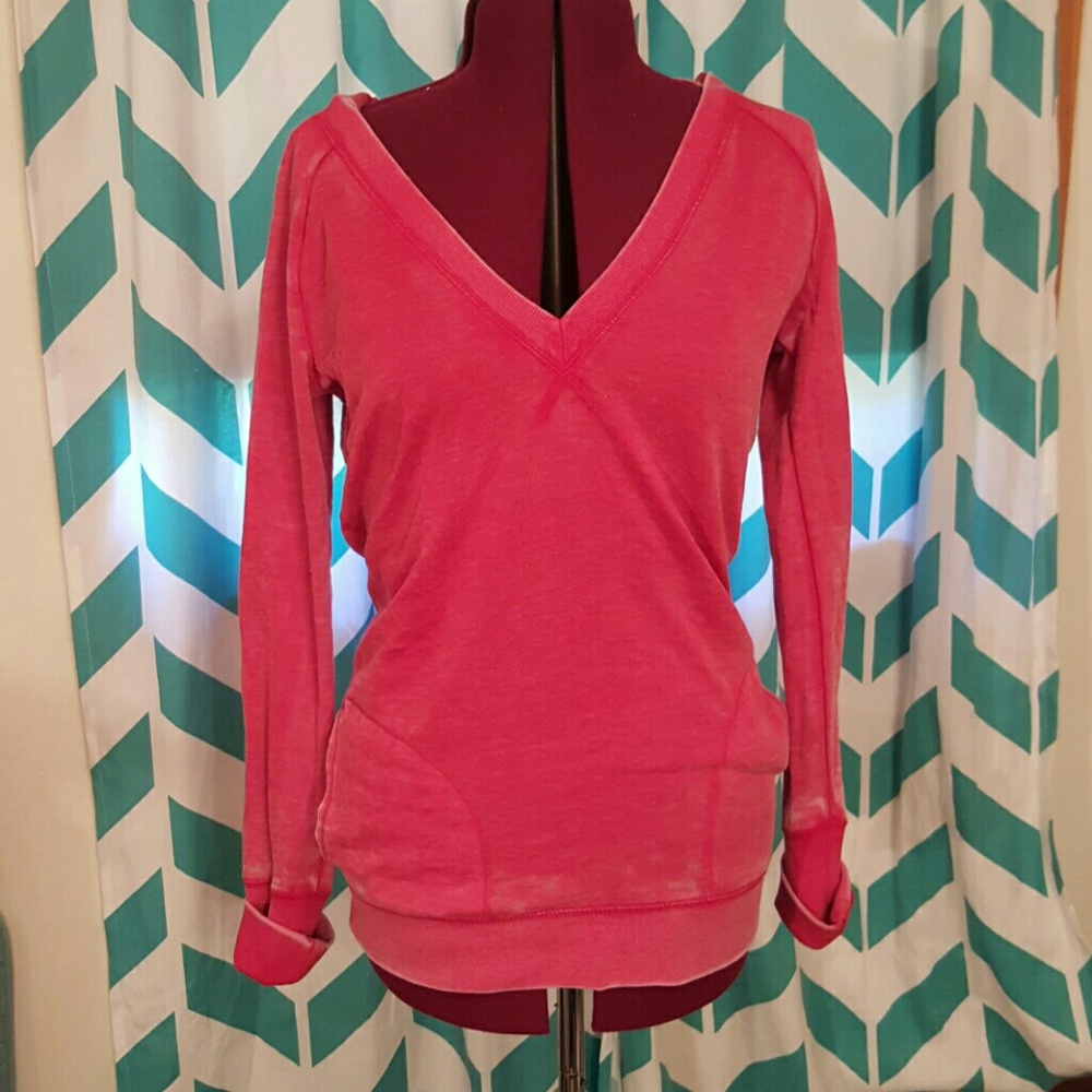 V-neck hoodie