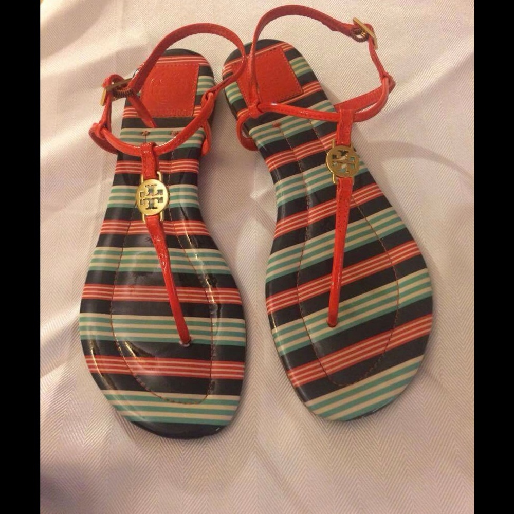 Tory Burch jelly thong sandal size 8.5 with logo