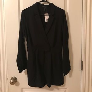 Black Blazer Style Romper