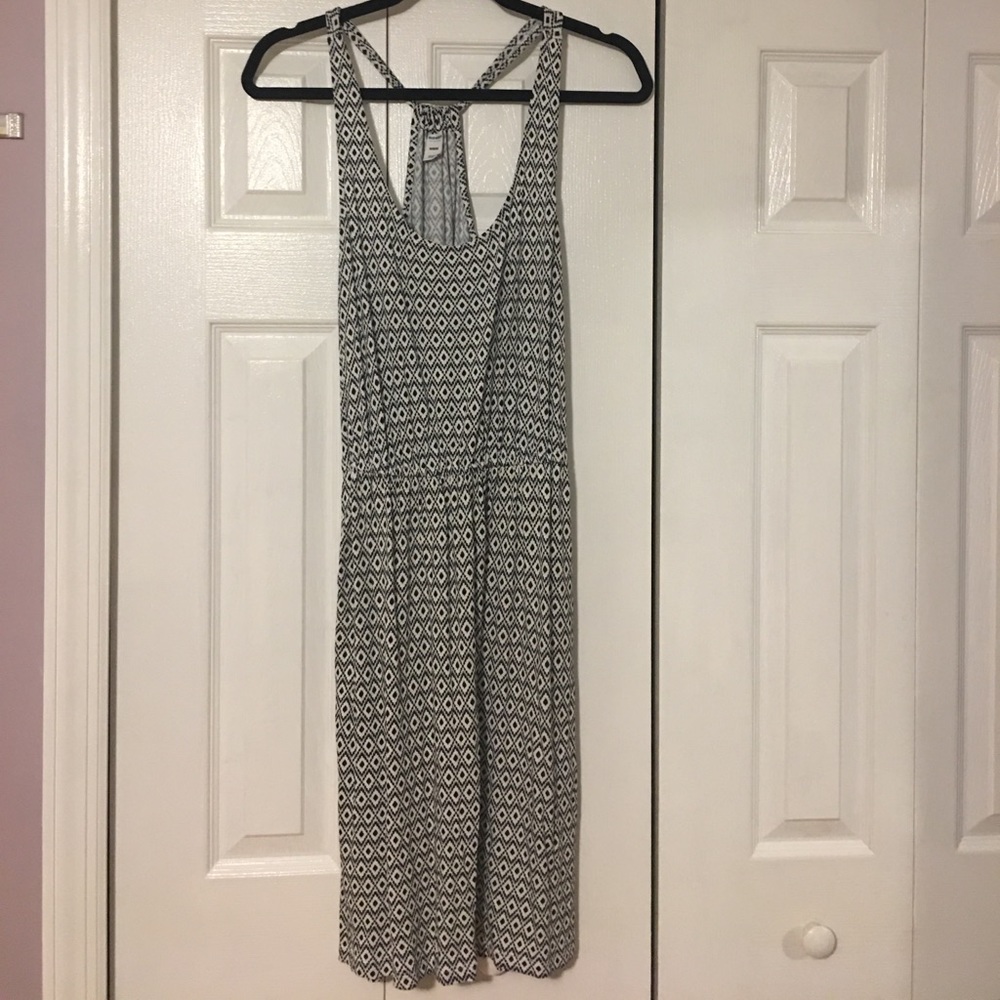 Black & White Pattern Cotton Dress