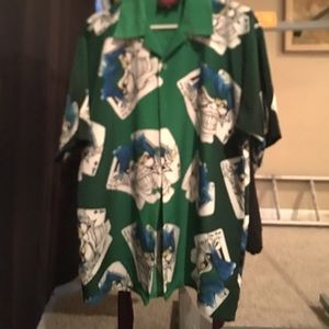 Men's shirt jokers and cards poker size medium