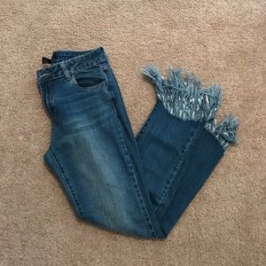 Fringe Bottom Denim