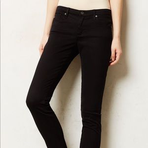 Anthropologie Black Stevie Ankle Jean in sateen.