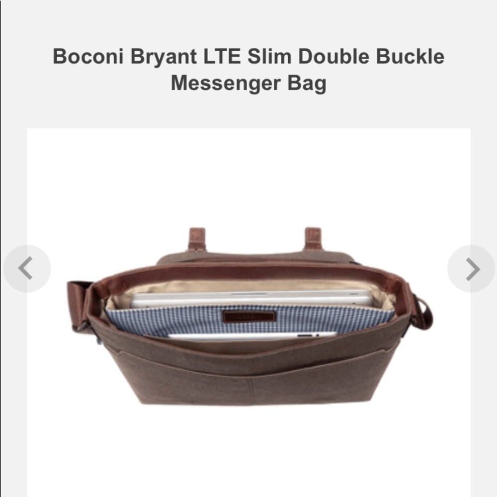 Boconi Bryant LTE Slim Double Buckle Messenger Bag