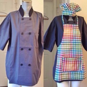 Chef Shirt Hat Apron Halloween costume adult Kid