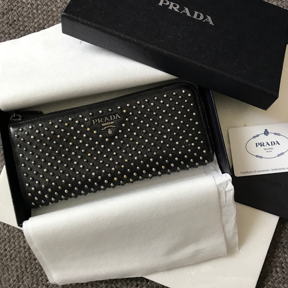 Authentic Prada Studded Wallet