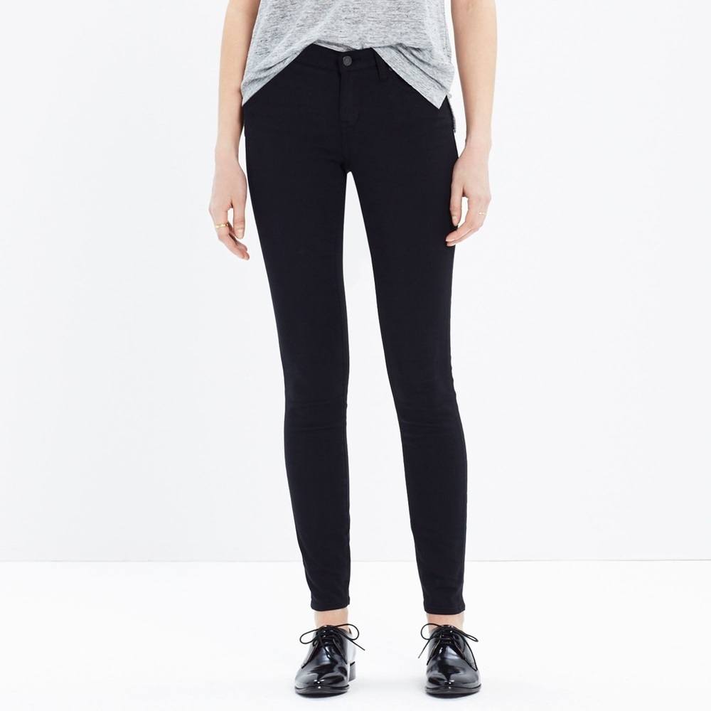 Madewell Skinny Skinny Sateen Jeans in Black