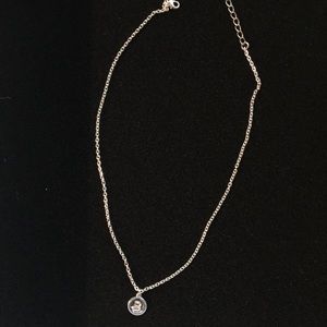 Small Silver letter B necklace with clasp